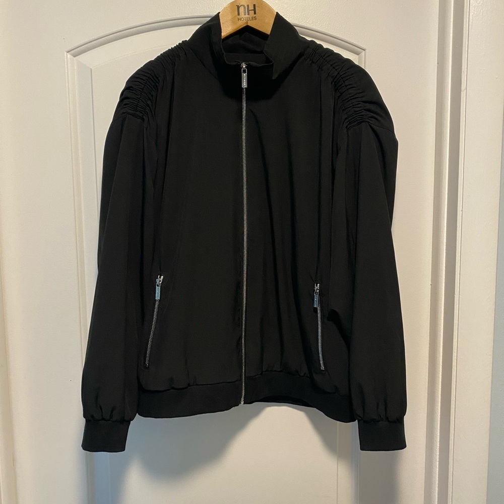 Calvin Klein Black Ruched Jacket